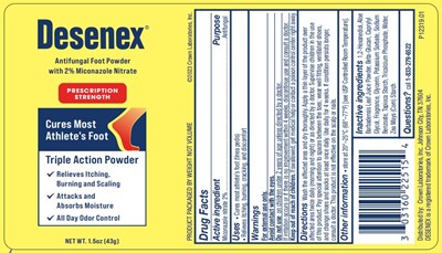 Desenex 1.5oz Label (P12319.01 Desenex Label)